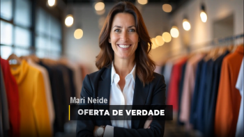 Mari Neide conhecida apresentadora de ofertas em seu Canal na TV Moda Center