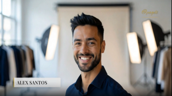 o apresentador Alex Santos, da TV Moda Center, mostra Vestidinhos mais barato da Cidade