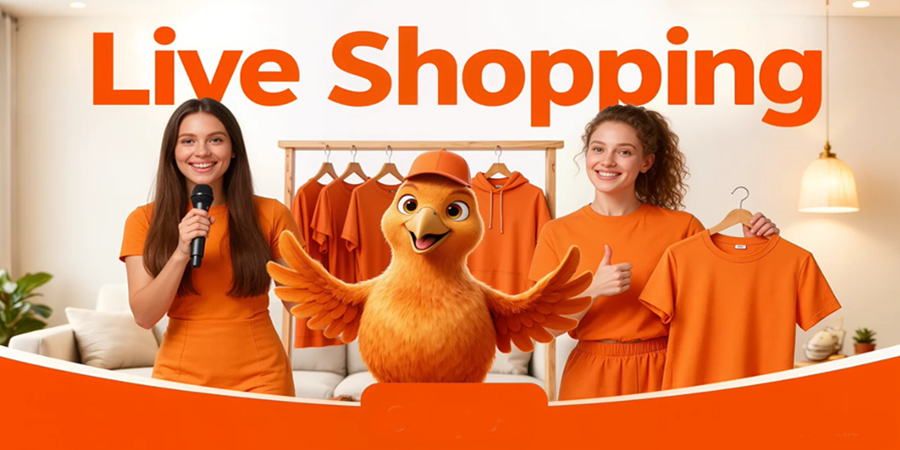 Live Shopping voce faz de qualquer lugar, até de casa.